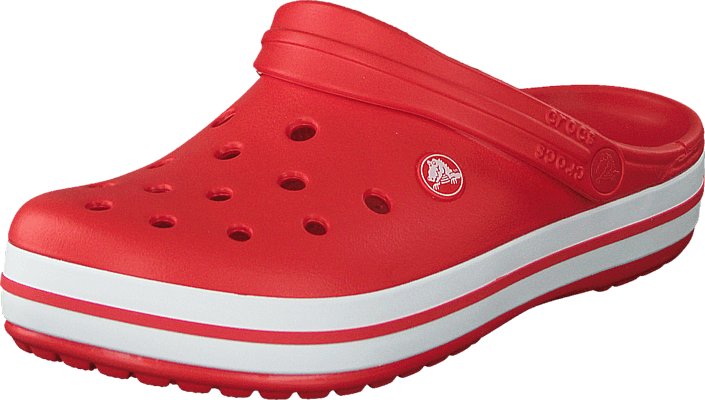 crocs red and white