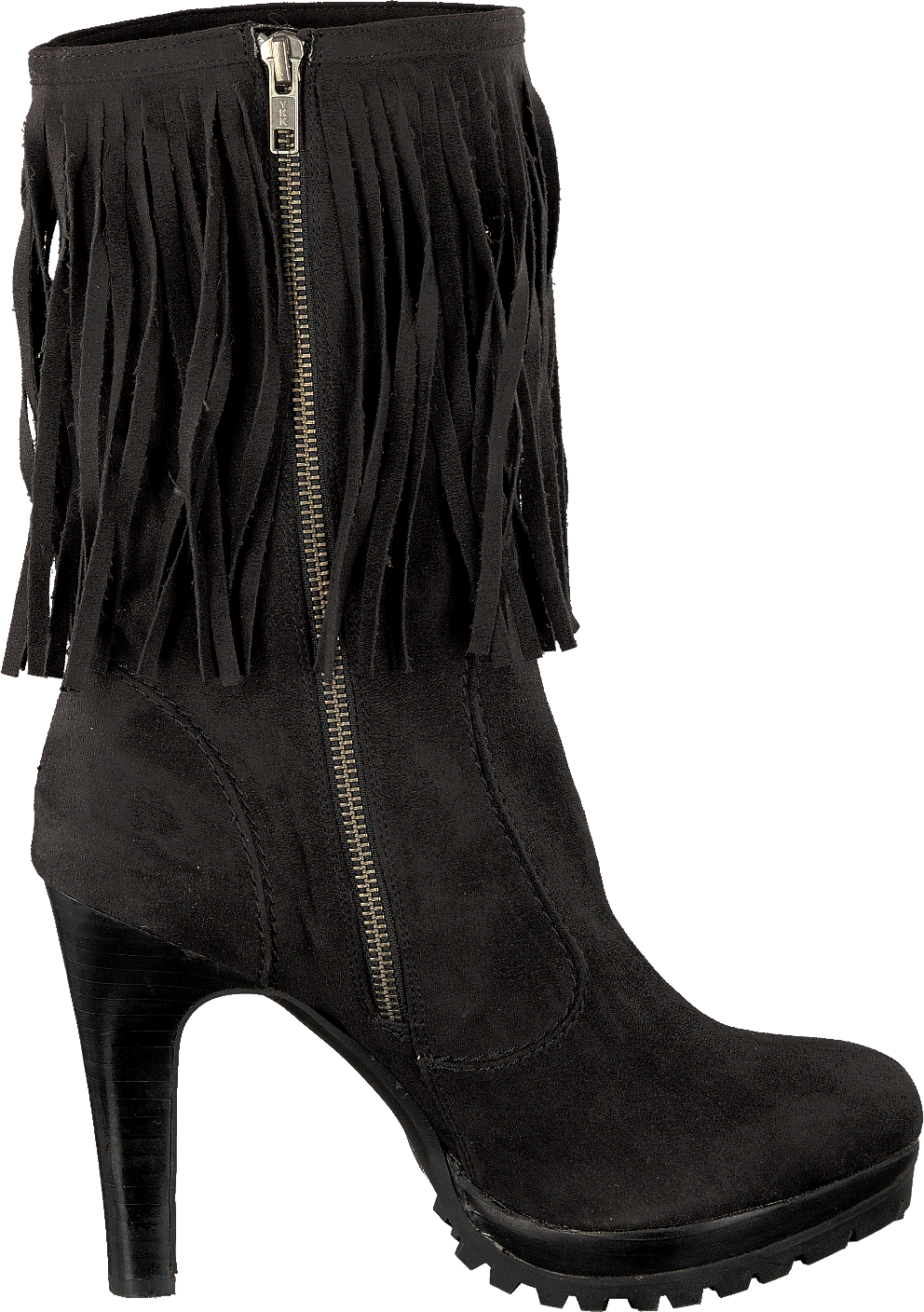 Kansas Long Fringe Boot Black