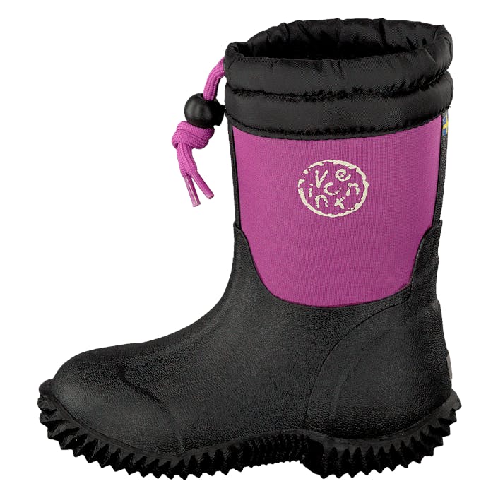 Algot Fuchsia, Unisex, Sko, Boots, vinterstøvler, Rosa/Svart, EU 31