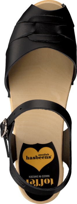 Heels Sko Swedish Sorte Toe Sole Kjøp Super Online Hasbeens High Peep Black nature vwnwd7Azqa