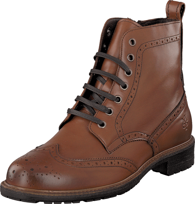 Marc O’Polo - Lace Flatheel Bootie 720 Cognac
