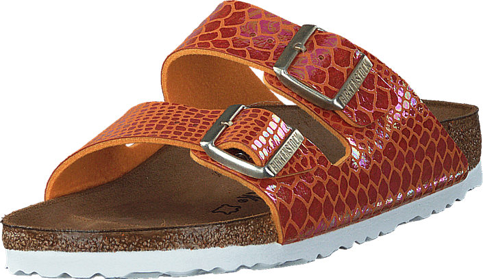 Birkenstock - Arizona Slim Shiny Snake Orange