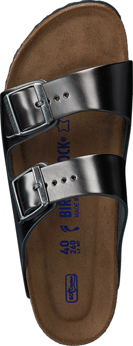 Birkenstock - Arizona Slim Soft Metallic Anthracite