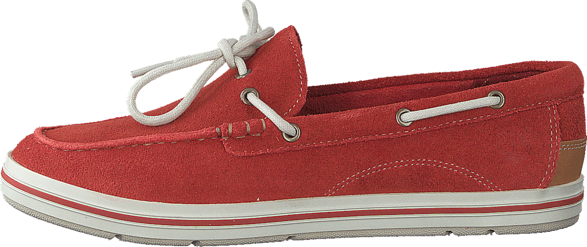 EK Casco Bay Boat Shoe Dark Red Suede