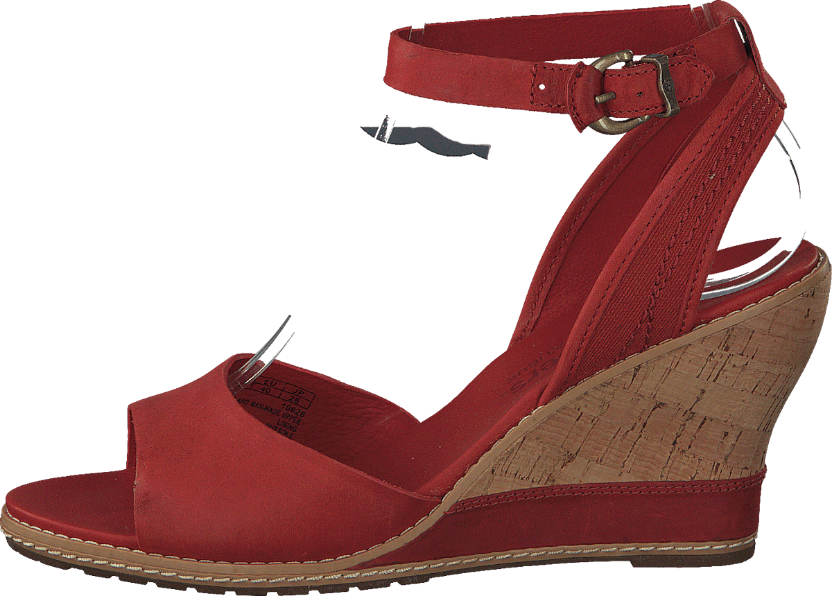 EK Maeslin Ankle Strap Sandal Dark Red