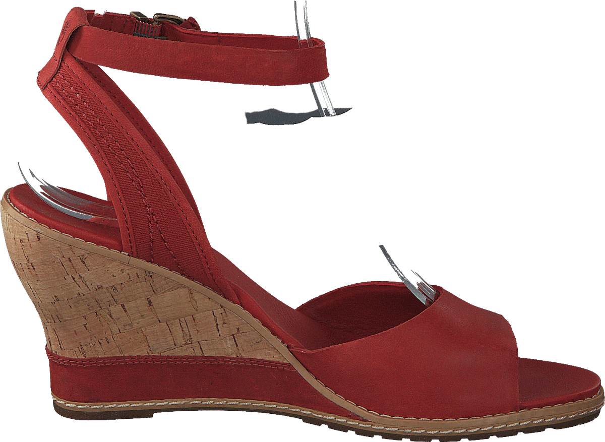 EK Maeslin Ankle Strap Sandal Dark Red