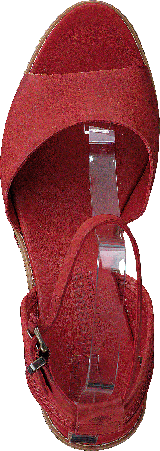 EK Maeslin Ankle Strap Sandal Dark Red