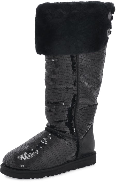ugg over the knee bailey button black