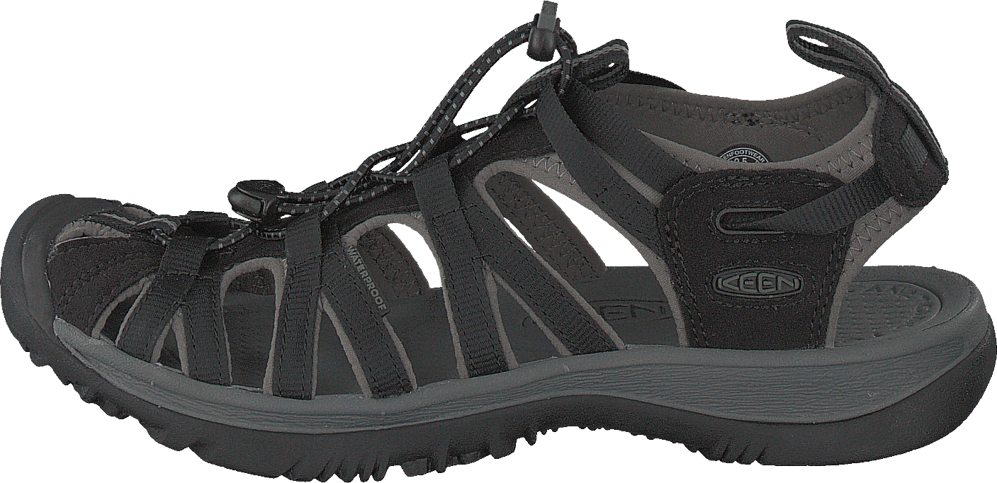 Whisper Black/Gargoyle, Female, Schoenen, Sandalen en Sloffen, sandalen, Zwart, EU 37,5