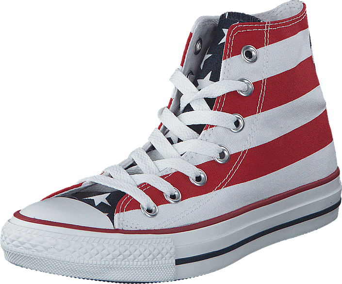 Kjøp Converse All Star Stars & Bars Hi røde Sko Online | BRANDOS.no