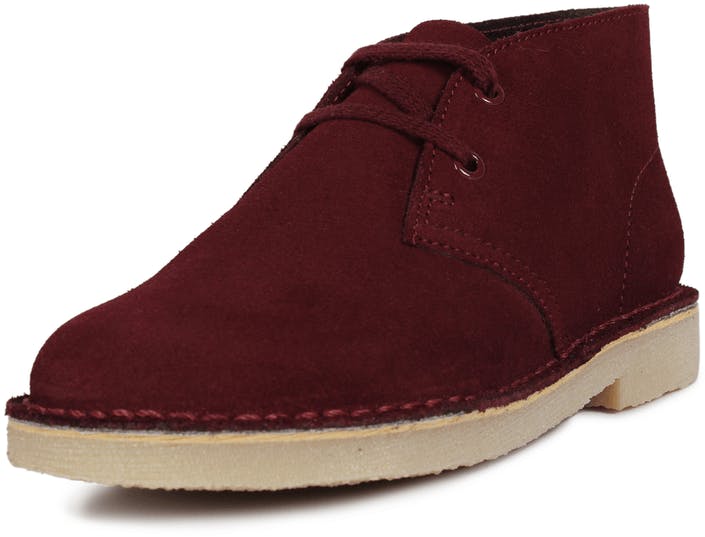 clarks desert boots red