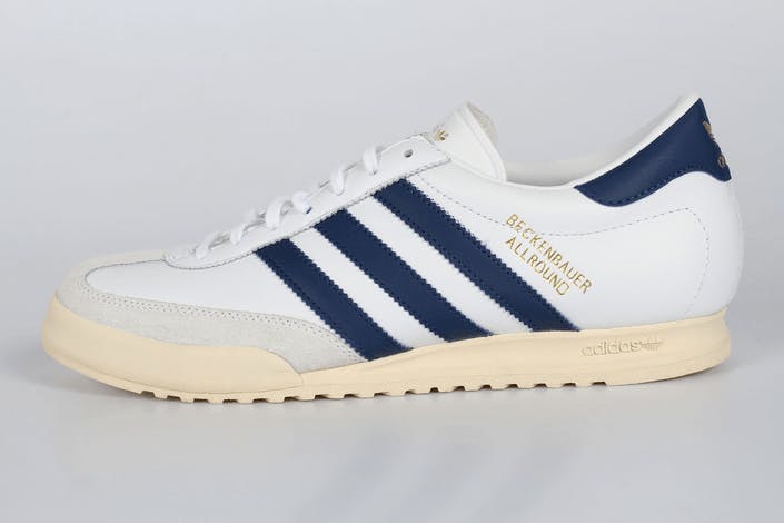 Adidas Beckenbauer Blanc, bleu, beige et gomme Achat Adidas Beckenbauer Blanc, bleu, beige et gomme Achat