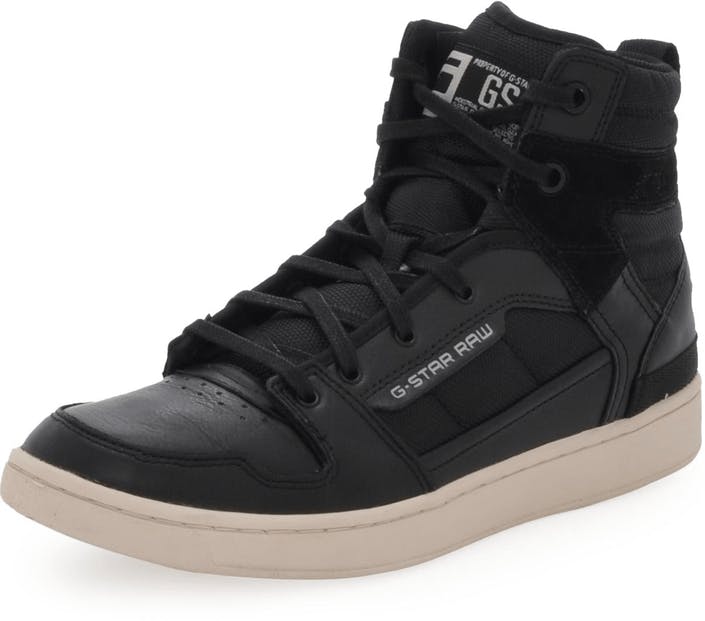 G-Star Raw - Core II Spectrum Hi Lthr Black Lthr & Textile w White