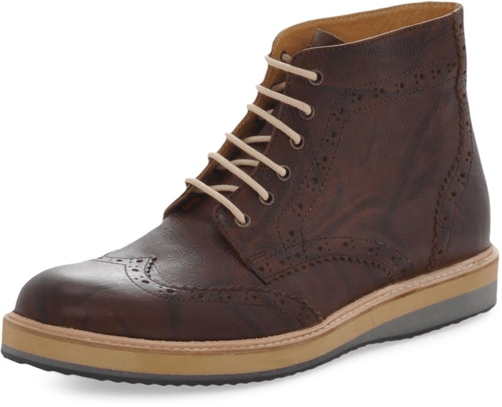 Knowledge Cotton Apparel - British Brogue Ancle Boot Buffalo Brown
