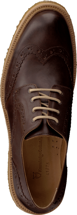 Knowledge Cotton Apparel - British Brogue Shoes Dark Earth