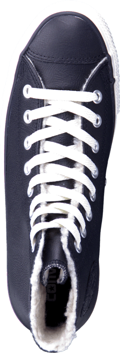 black leather shearling converse