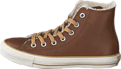 Converse - All Star Leather Shearling Hi Dark Earth