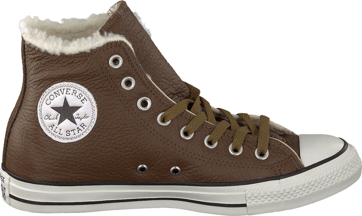 All Star Leather Shearling Hi Chocolate