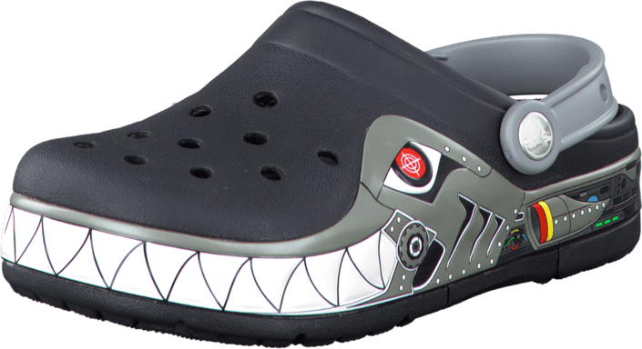 Crocband Lights Robo Shark PS Black/Silver