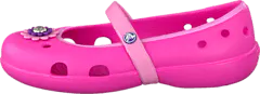Crocs - Keeley Flower Flat Girls Charm Neon Magenta/Carnation