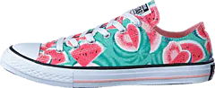 Converse - Chuck Taylor All Star Ox Vapor Pink/ Green Glow/ White