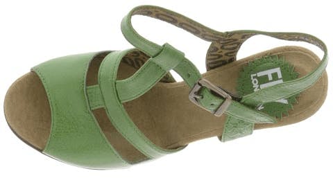 Fly London TRAM Ladies Leather Buckle Slingback Wedge Heeled Comfy Sandals Black Fly London TRAM Ladies Leather Buckle Slingback Wedge Heeled Comfy Sandals Black