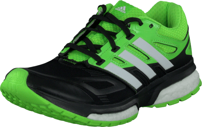 adidas Sport Performance - Response Boost Tech Core Black/White/Solar Green