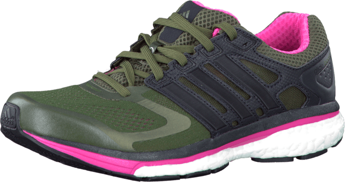 adidas Sport Performance - Supernova Glide 6 W Earth Green/Black/Solar Pink