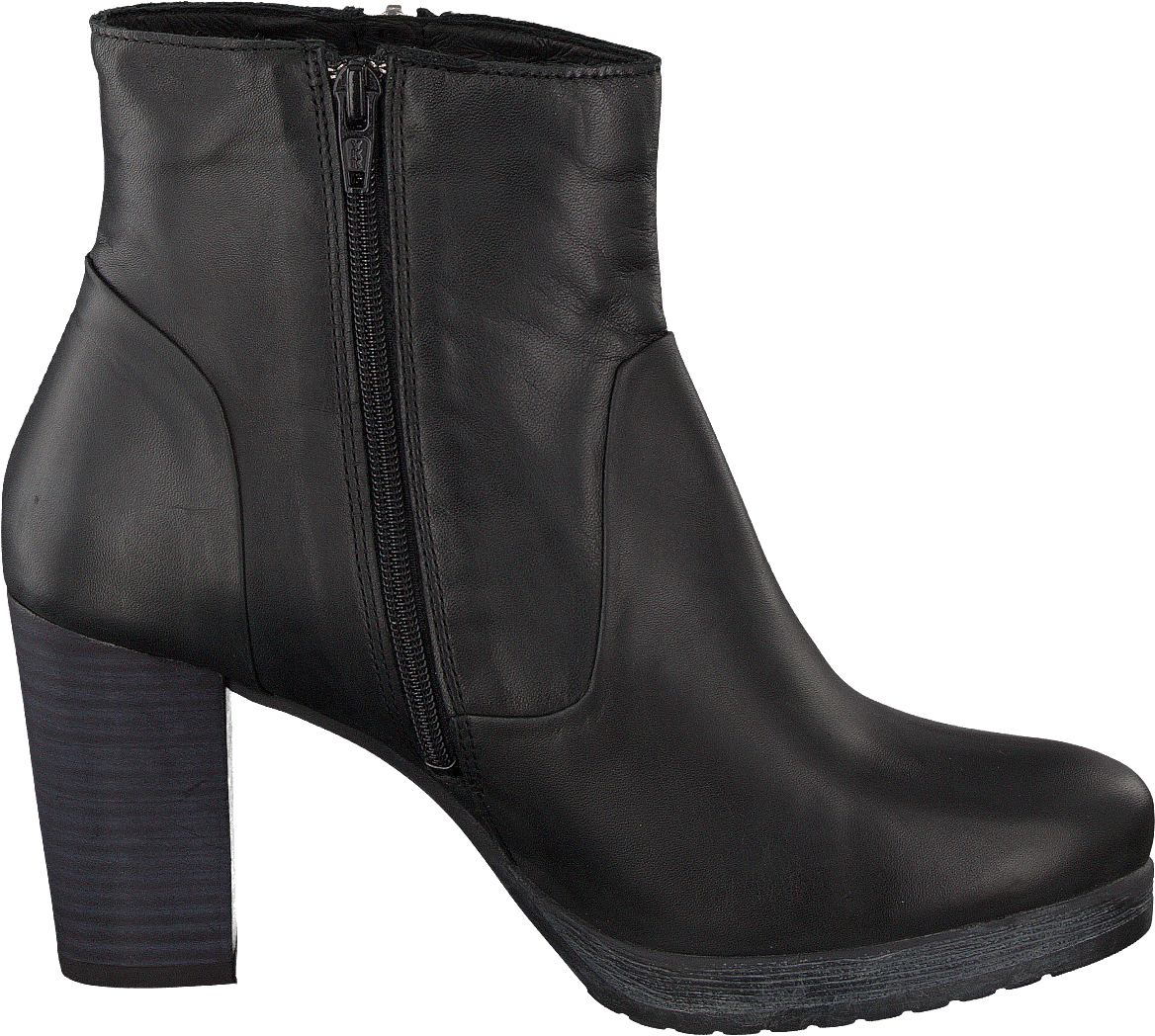 Platform Leather Boot Black