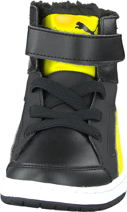 Puma Rebound V2 Hi Fur Kids Black/Sulphu