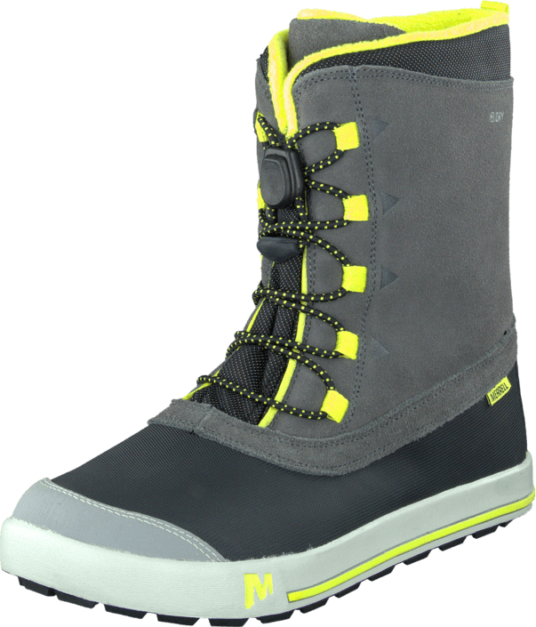 Merrell - Snow Bank Waterproof Kids Grey/Lime