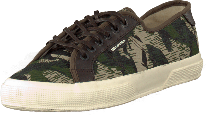 Superga - 2229 COTCAMOSYNLEAM DkGrnCam-DkBrown