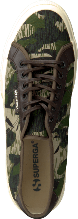 Superga - 2229 COTCAMOSYNLEAM DkGrnCam-DkBrown