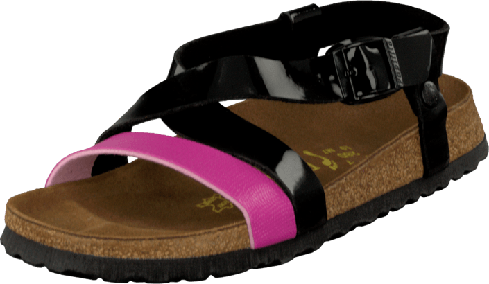 Papillio - Mykonos Slim Birkoflor Patent Black/Fuchsia