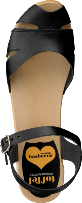 Swedish Hasbeens - Suzanne Debutant Black/Nature sole