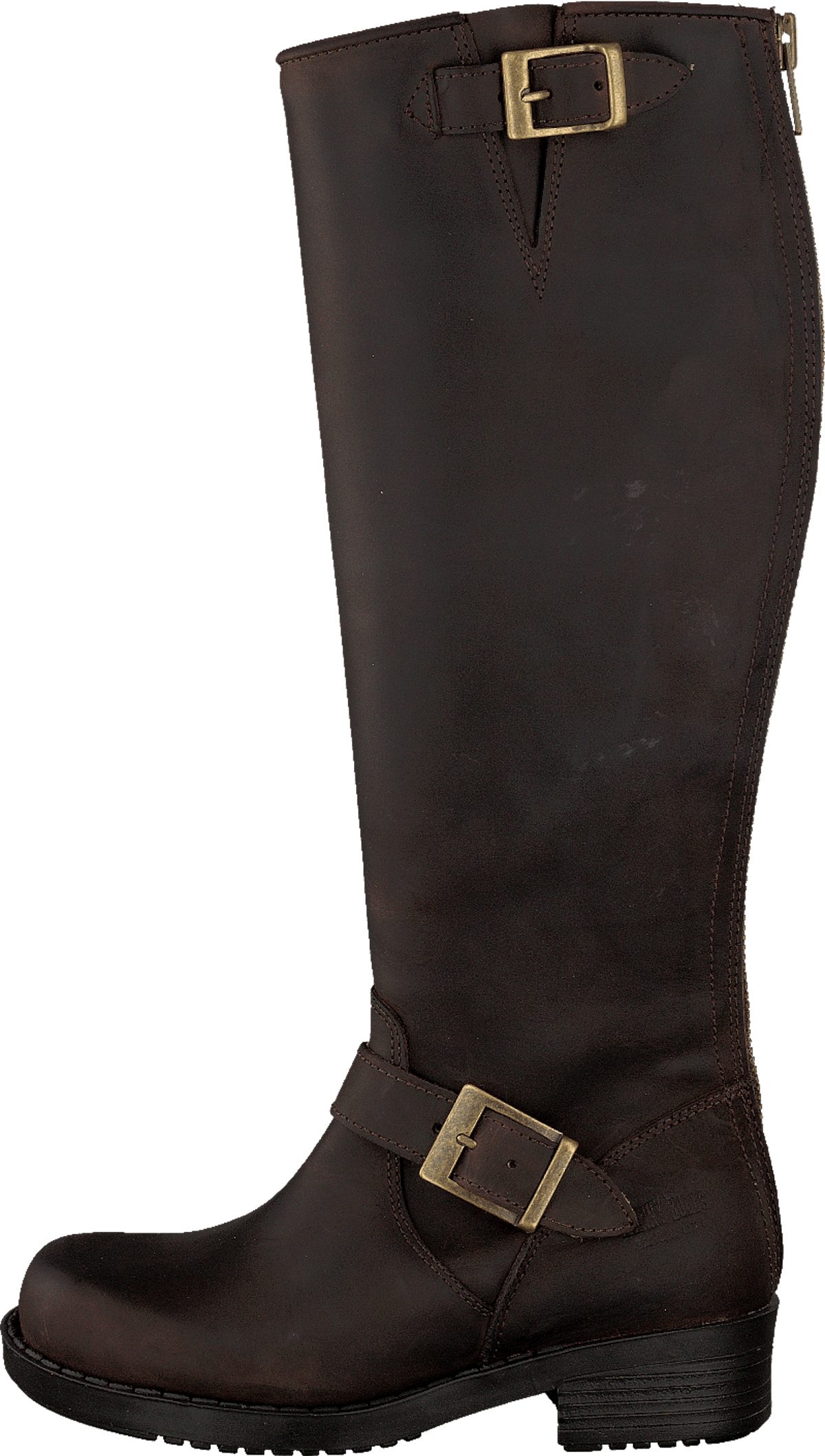High Zip Back Brown/Gold