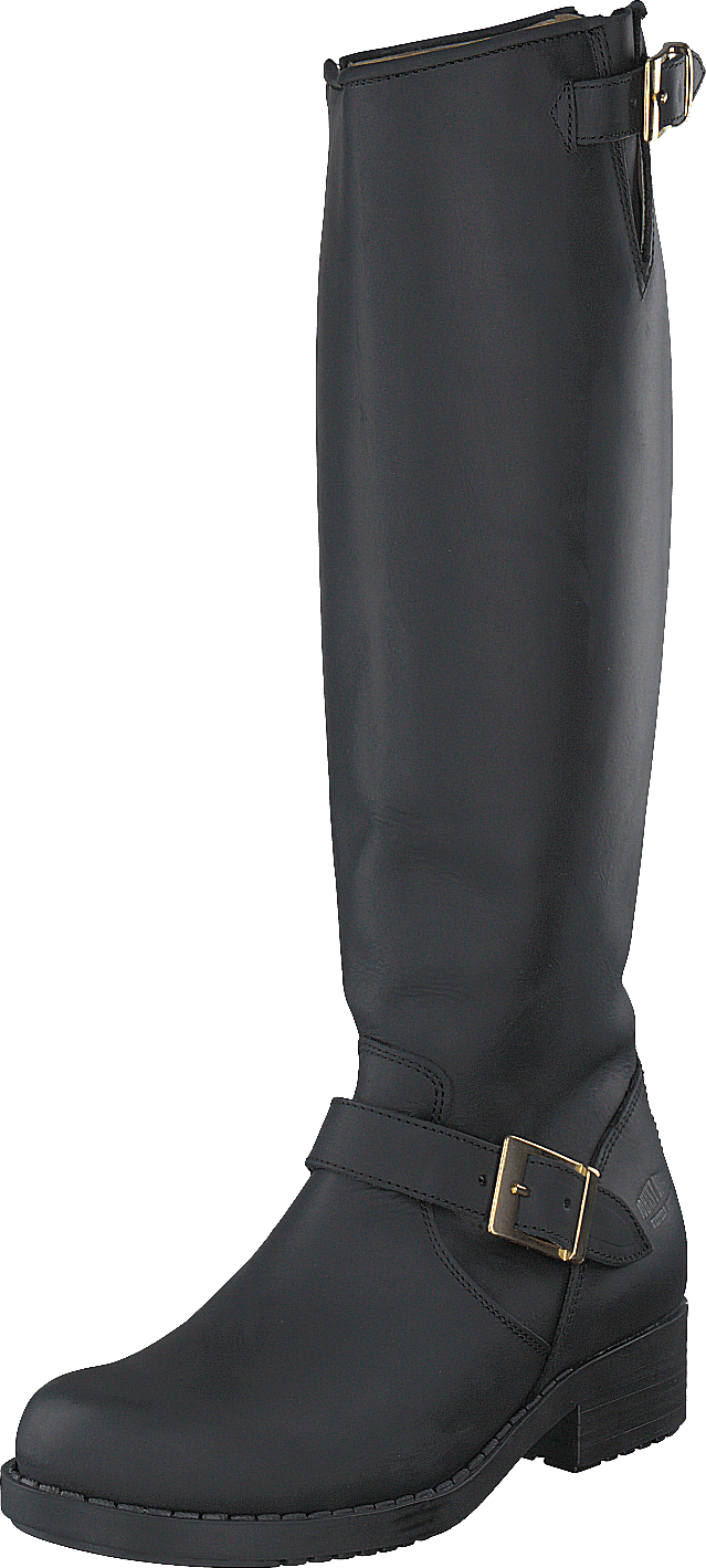 High Zip Back Black Shiny Gold Skor for alla tillfallen Footway