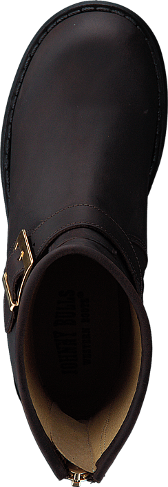Johnny Bulls - Low Boot Zip Back Brown/Shiny Gold