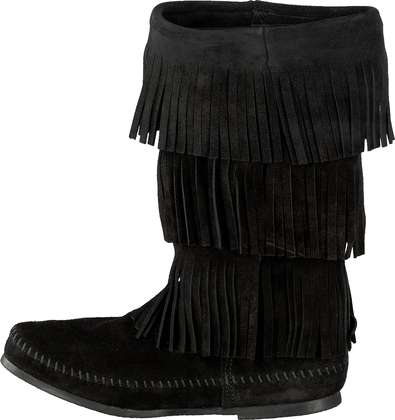 3-Layer Fringe Boot Black, Female, Schoenen, Hoge laarzen en Laarsjes, winterlaarzen, Zwart, EU 36