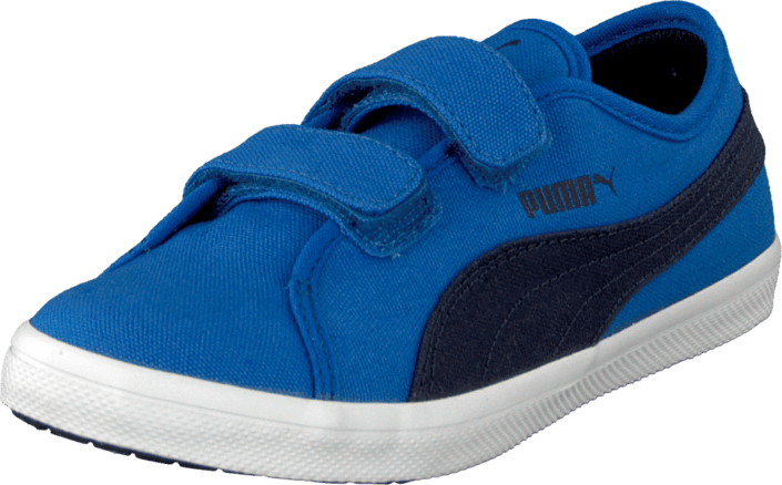 Puma - Elsu F Canvas V Kids Strong Blue-Peacoat