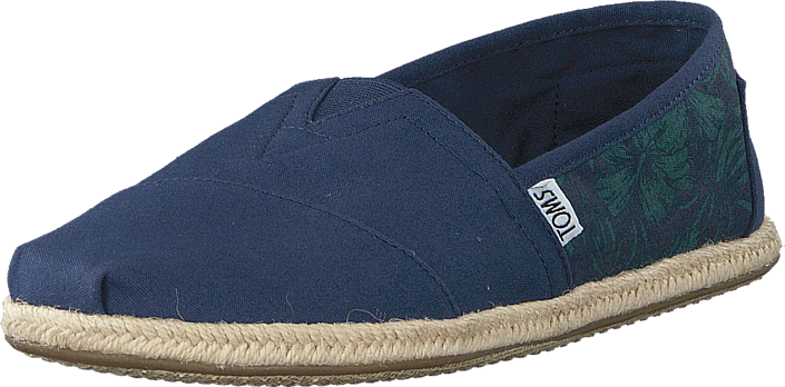 Toms - Seasonal Classics Navy Hibiscus Canvas