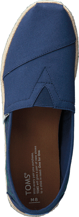 Toms - Seasonal Classics Navy Hibiscus Canvas
