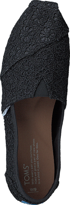 Toms - Seasonal Classics Black Crochet Glitter