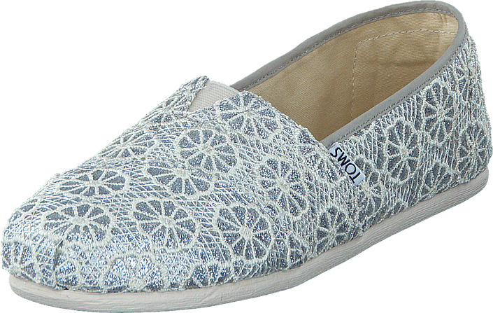 Kjøp Toms Seasonal Classics Silver Crochet Glitter sko Kjøp Toms Seasonal Classics Silver Crochet Glitter sko