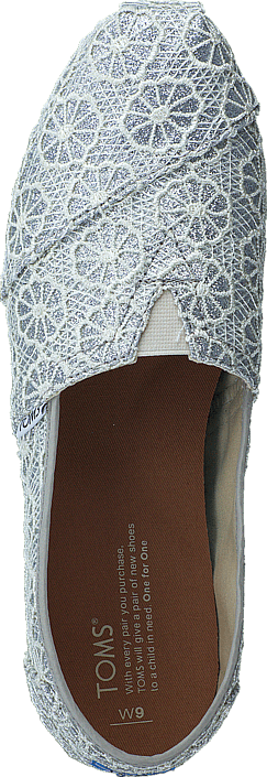 Kjøp Toms Seasonal Classics Silver Crochet Glitter sko Kjøp Toms Seasonal Classics Silver Crochet Glitter sko