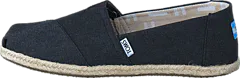 Toms - Seasonal Classics Black Washed Canvas Rope Sole