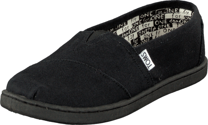 Toms - Seasonal Classic Jr Black Canvas