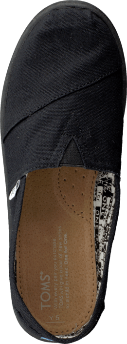 Toms - Seasonal Classic Jr Black Canvas