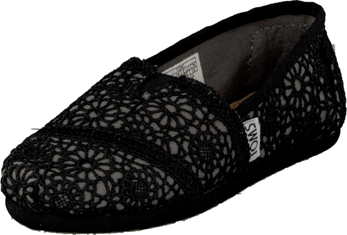 Toms - Classics Jr Black Crochet