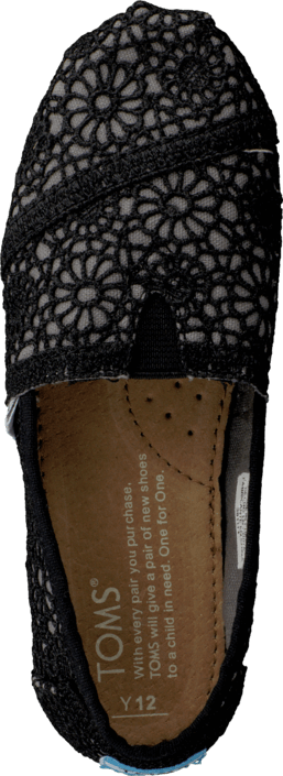 Toms - Classics Jr Black Crochet